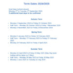 Academic Term Dates 24/25